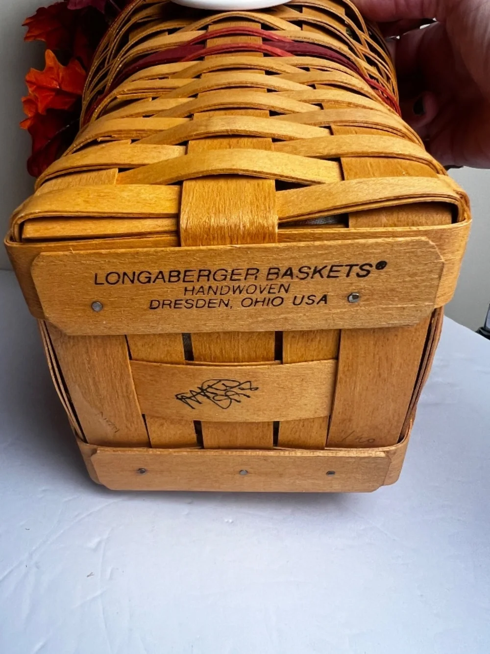 1998 Longaberger Snapdragon Basket liner protector flowers